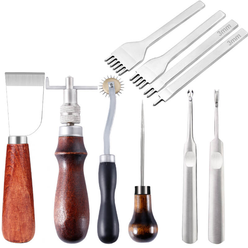 Leather Craft Punch and Stitching Tool Set - Babylon Leather - Babylon LeatherBabylon LeatherXH76-Sets (10Pcs)