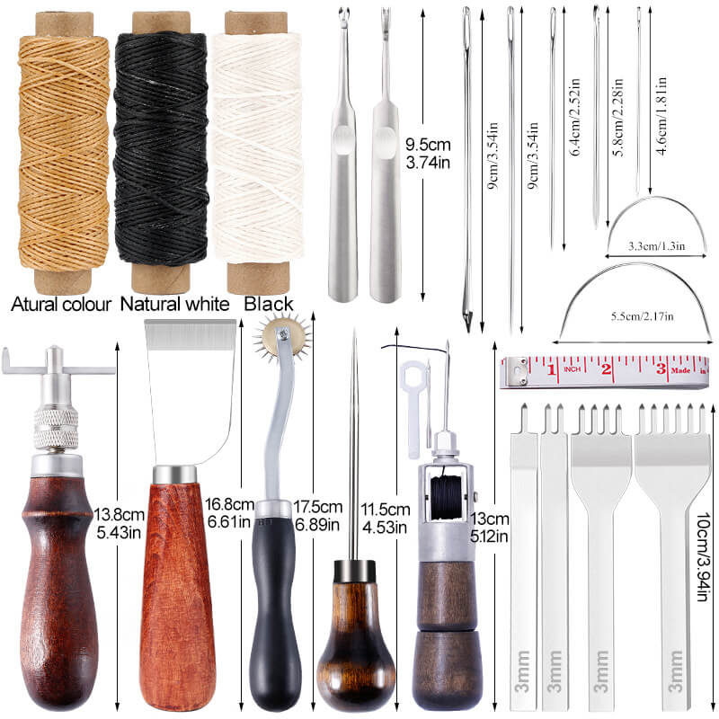 Leather Craft Punch and Stitching Tool Set - Babylon Leather - Babylon LeatherBabylon LeatherXH76-Sets (24Pcs)
