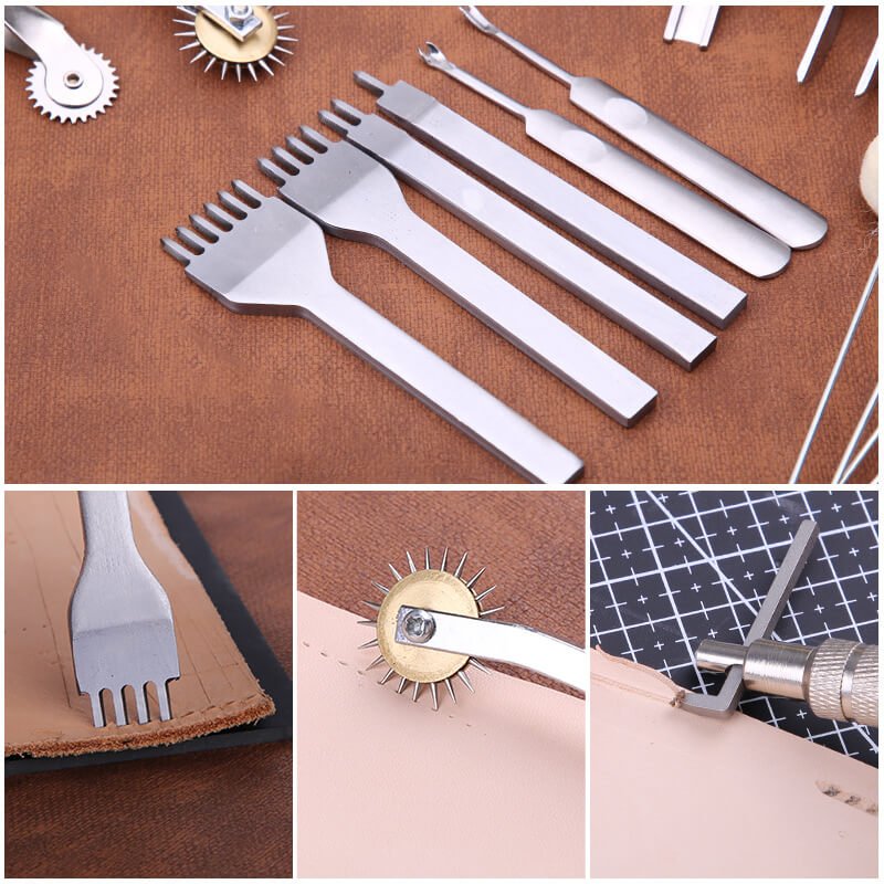 Leather Craft Punch and Stitching Tool Set - Babylon Leather - Babylon LeatherBabylon LeatherXH76-Sets (24Pcs)