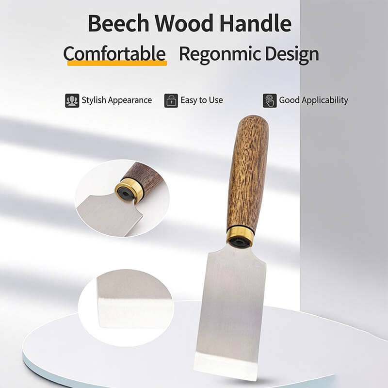 Leather Cutting Knife Set Beech Wood Handle – Babylon Leather - Babylon LeatherBabylon LeatherXH24-Angled Blade