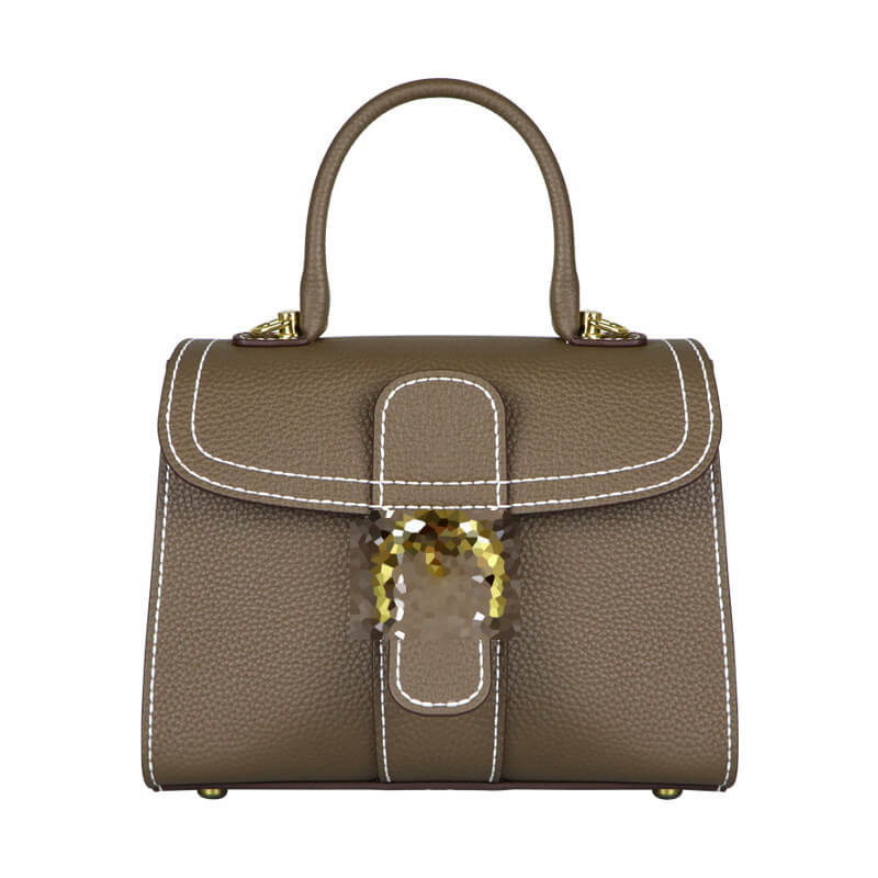 Leather Delvaux Brilliant Stitched Handbag DIY Kit – Babylon Leather - Babylon LeatherBabylon LeatherSY133-Brown-White