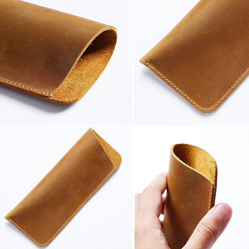 Leather Glasses Pouch – Babylon Leather - Babylon LeatherBabylon LeatherAN33-Brown-Medium