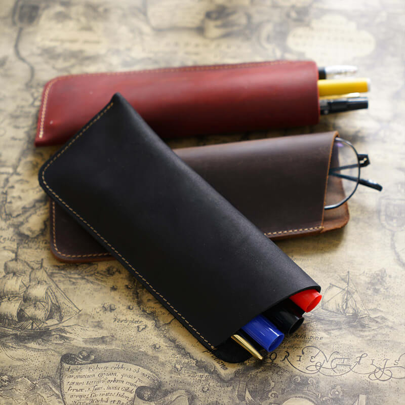 Leather Glasses Pouch – Babylon Leather - Babylon LeatherBabylon LeatherAN33-Brown-Medium
