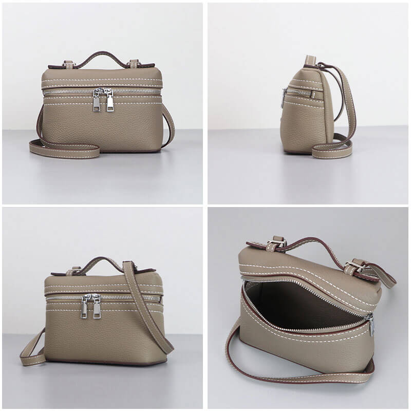 Leather Lunch Bag DIY Kit – Babylon Leather - Babylon LeatherBabylon LeatherSY85 - Khaki - White