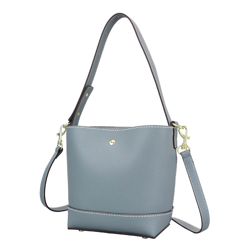 Leather Medium Shoulder Bucket Bag DIY Kit – Babylon Leather - Babylon LeatherBabylon LeatherSY118-Haze Blue-Color-Matched