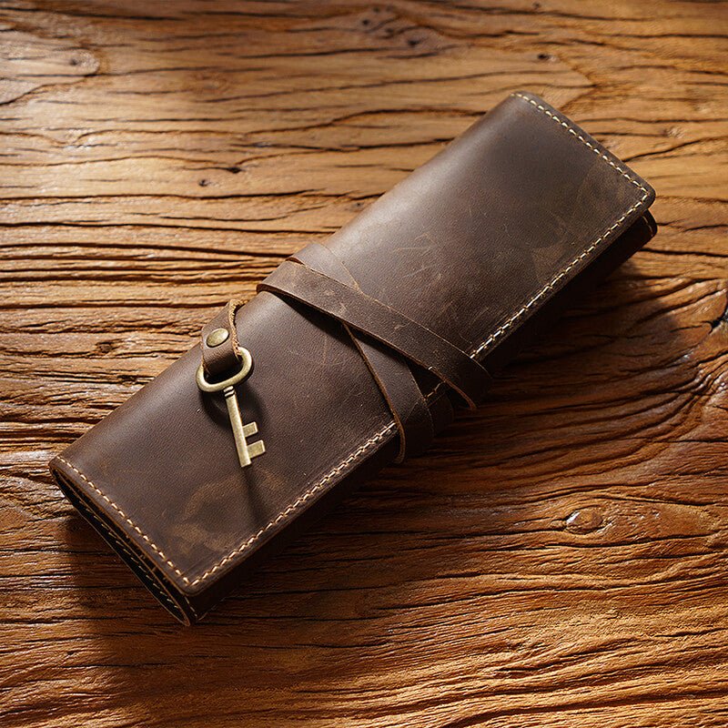Leather Pen Roll Wrap 4-Slot – Babylon Leather - Babylon LeatherBabylon LeatherAN26-Brown