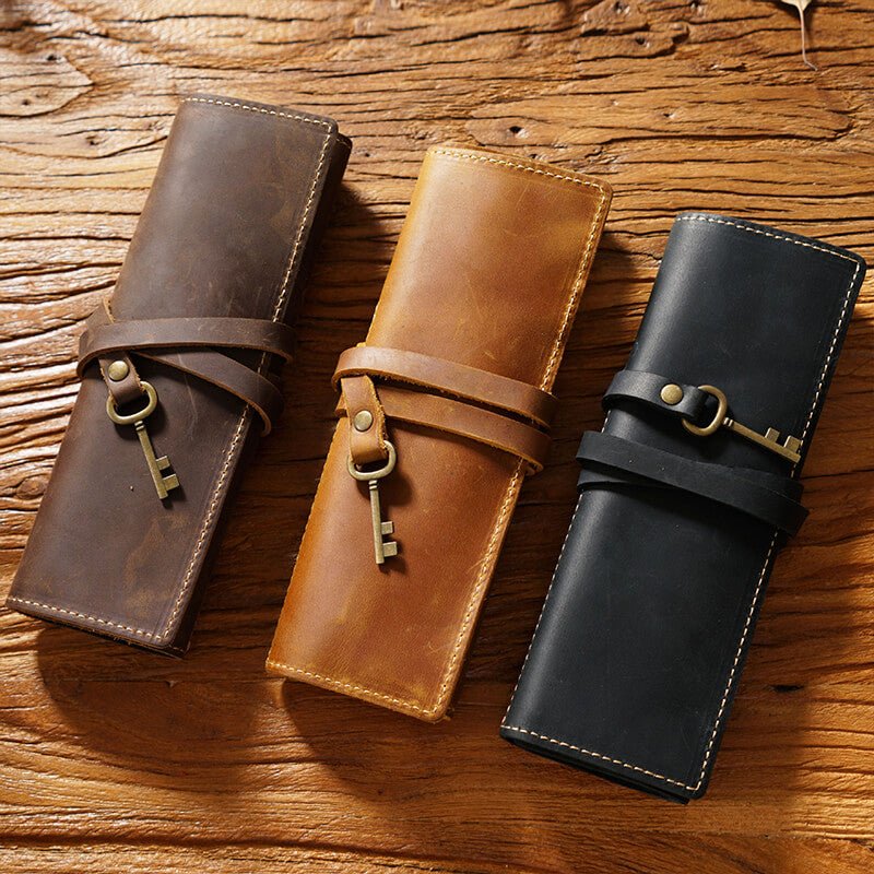 Leather Pen Roll Wrap 4-Slot – Babylon Leather - Babylon LeatherBabylon LeatherAN26-Brown