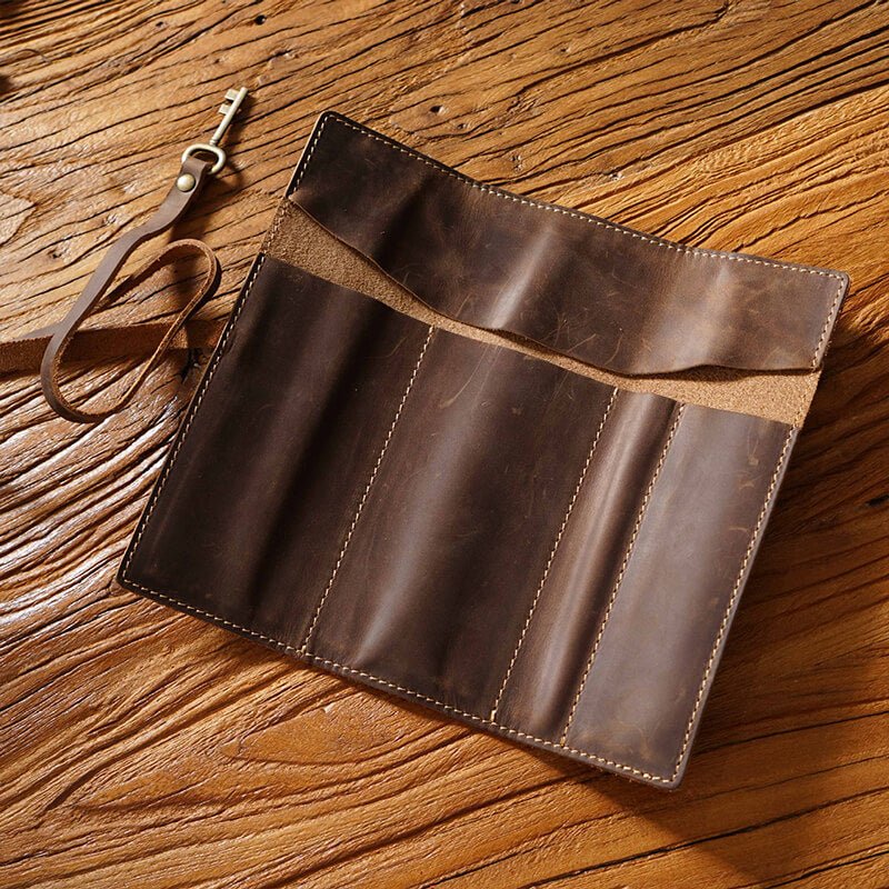 Leather Pen Roll Wrap 4-Slot – Babylon Leather - Babylon LeatherBabylon LeatherAN26-Coffee