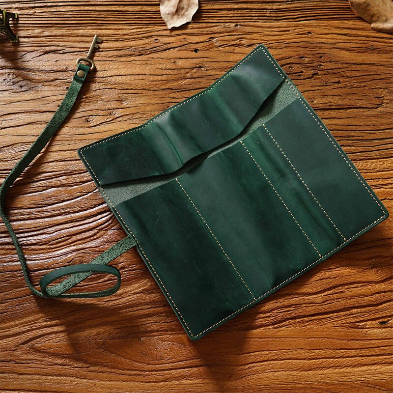 Leather Pen Roll Wrap 4-Slot – Babylon Leather - Babylon LeatherBabylon LeatherAN26-Dark Green