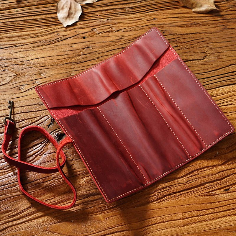 Leather Pen Roll Wrap 4-Slot – Babylon Leather - Babylon LeatherBabylon LeatherAN26-Wine Red