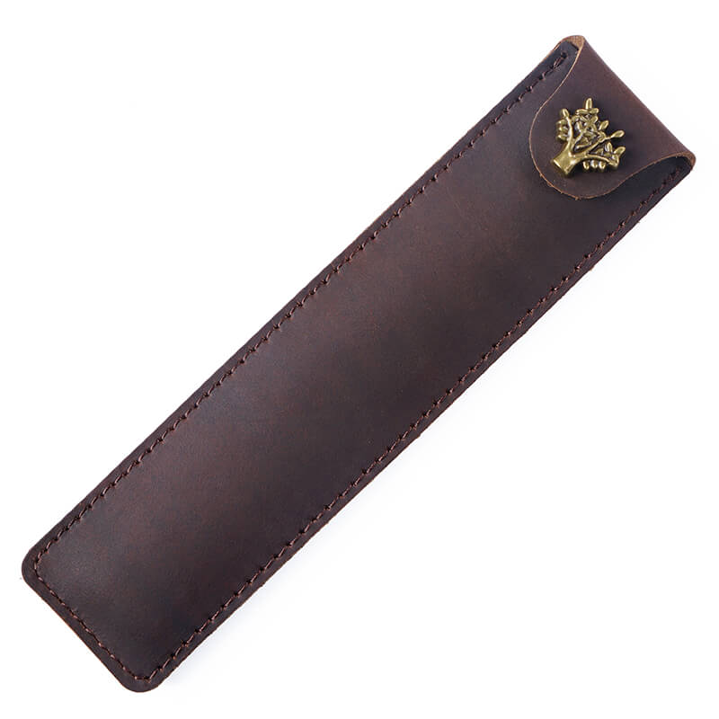 Leather Pen Sleeve with Snap – Babylon Leather - Babylon LeatherBabylon LeatherAN24-Coffee