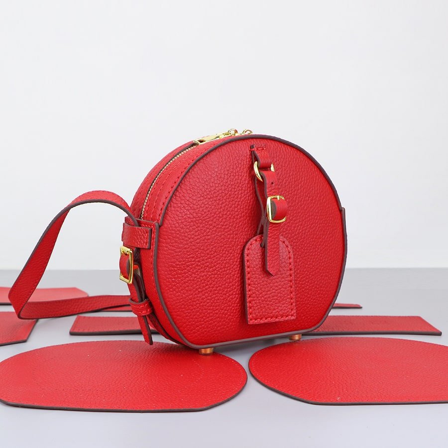 Leather Round Bag DIY Handmade Gift Kit – Babylon Leather - Babylon LeatherBabylon LeatherSY126 - Red