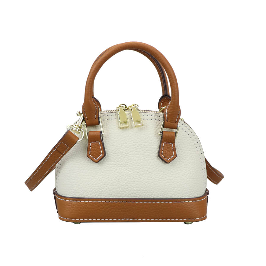 Leather Shell Handbag DIY Bag Kit – Babylon Leather - Babylon LeatherBabylon LeatherSY124-White & Caramel-Color-Matched