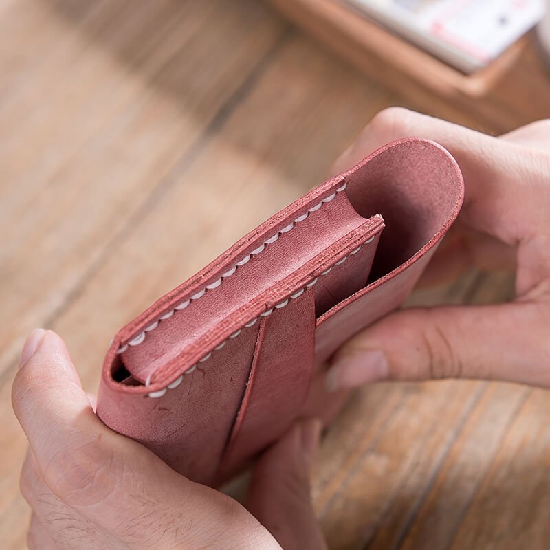 Leather Slim Wallet DIY Leather Kit – Babylon Leather - Babylon LeatherBabylon LeatherLZ18 - Black - Fog Wax Leather