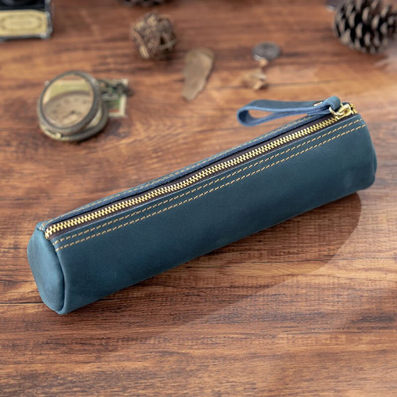 Leather Stationery Pouch Coin Purse – Babylon Leather - Babylon LeatherBabylon LeatherAN34-Blue