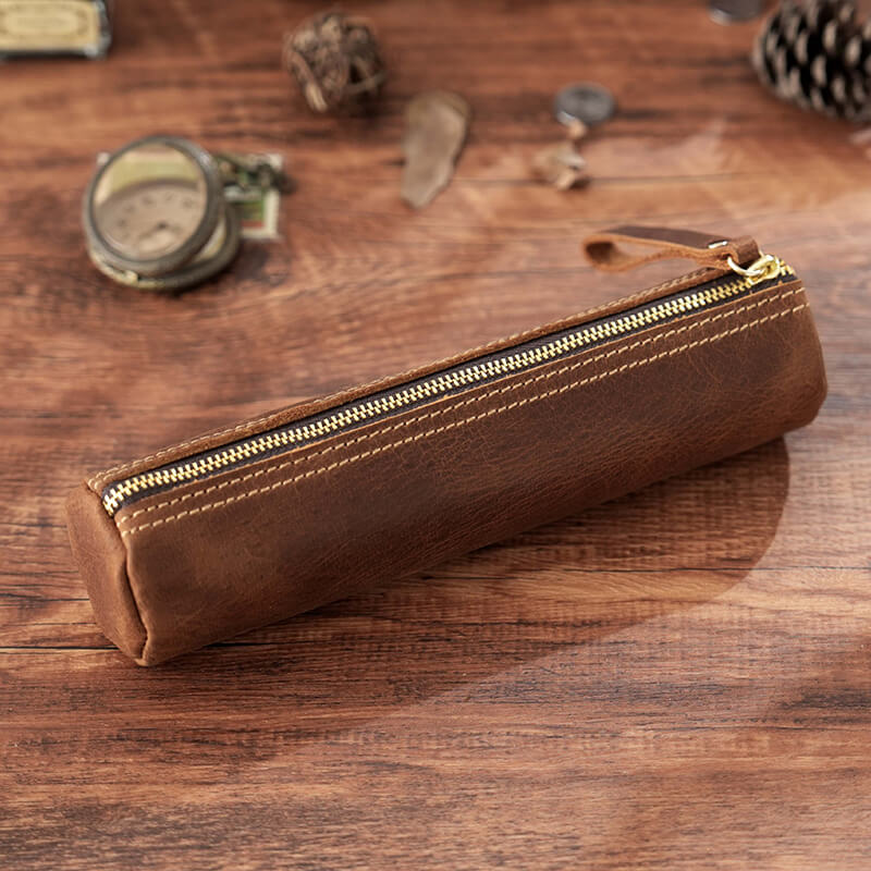 Leather Stationery Pouch Coin Purse – Babylon Leather - Babylon LeatherBabylon LeatherAN34-Brown