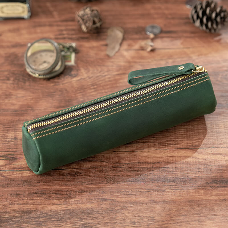 Leather Stationery Pouch Coin Purse – Babylon Leather - Babylon LeatherBabylon LeatherAN34-Dark Green