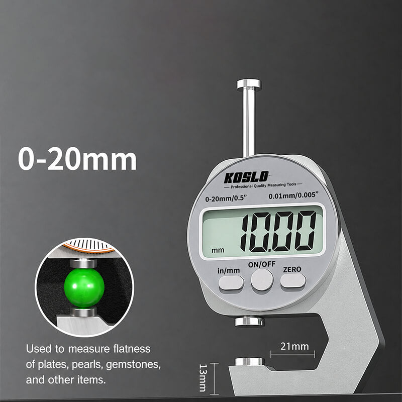Leather Thickness Gauge Caliper for Precision Measuring – Babylon Leather - Babylon LeatherBabylon LeatherPP19-Digital Flat Tip-Standard-0-20mm