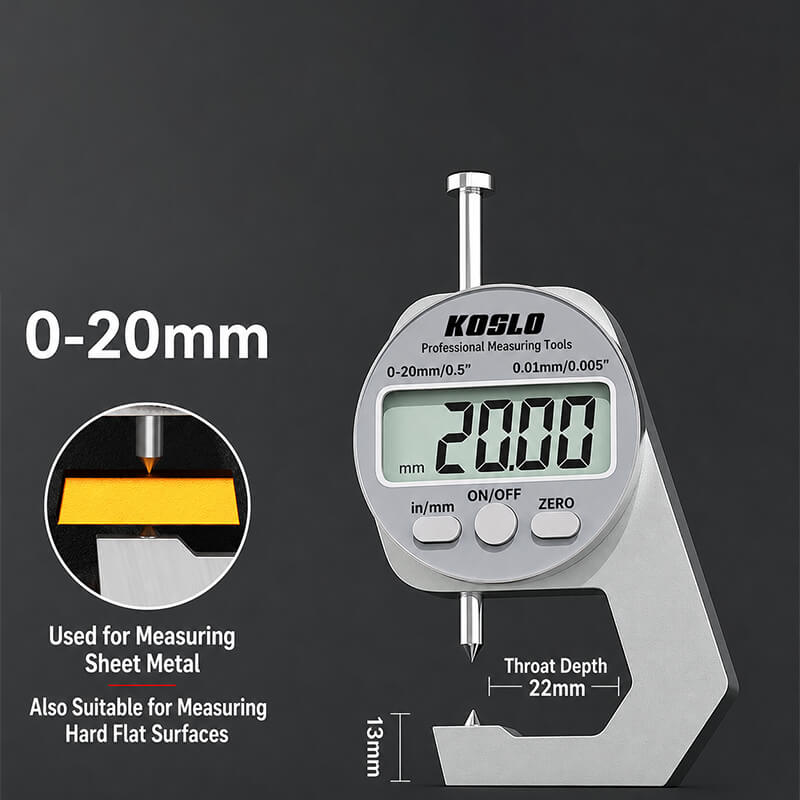 Leather Thickness Gauge Caliper for Precision Measuring – Babylon Leather - Babylon LeatherBabylon LeatherPP19-Digital Pointed Tip-Standard-0-20mm