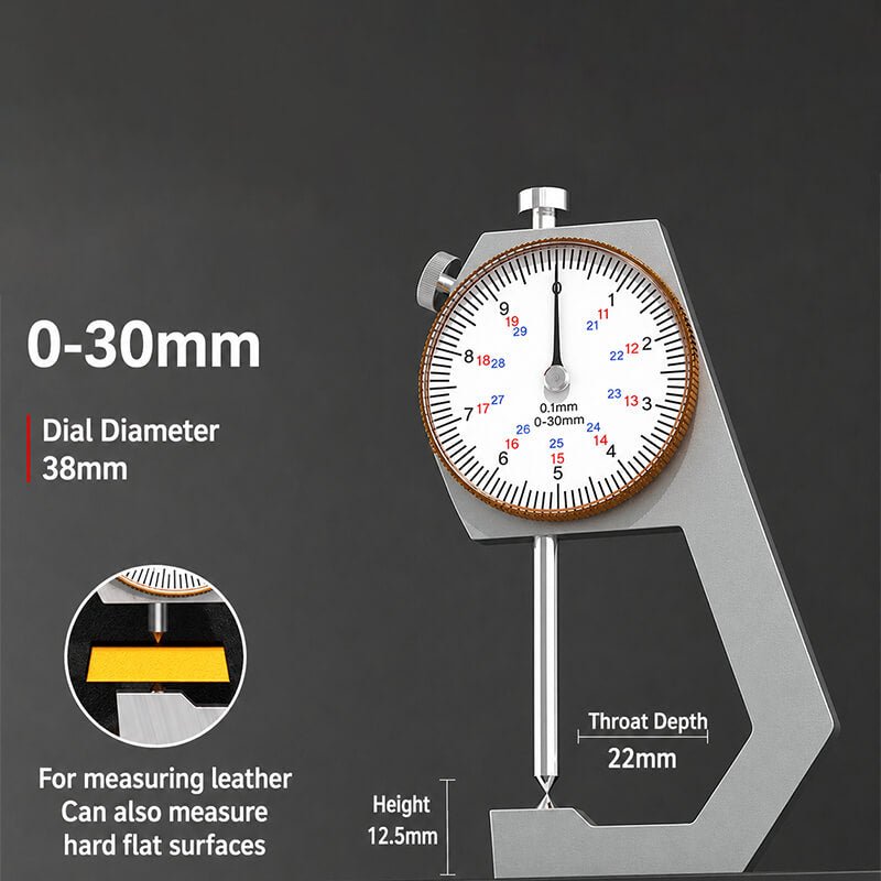 Leather Thickness Gauge Caliper for Precision Measuring – Babylon Leather - Babylon LeatherBabylon LeatherPP19-Pointed Tip-Heavy Duty-0-30mm