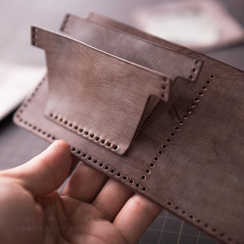 Leather Wallet DIY Mens Kit Fog Wax – Babylon Leather - Babylon LeatherBabylon LeatherLZ02 - Red - Card Slot