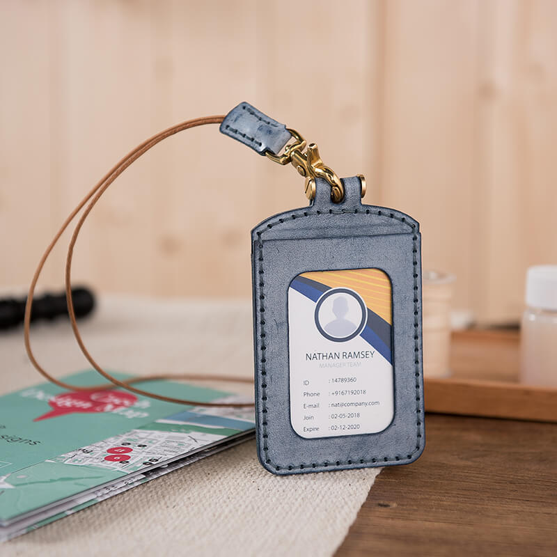 Leather Work Card Holder DIY Kit – Babylon Leather - Babylon LeatherBabylon LeatherLZ23 - Blue - Fog Wax Leather