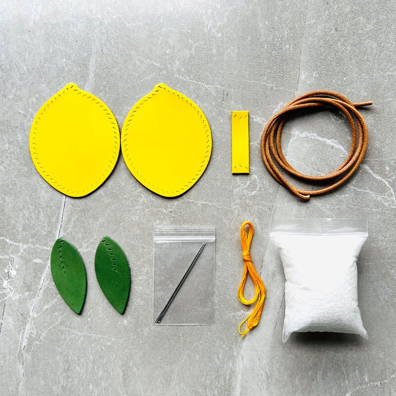 Lemon-Shaped Charm DIY Kit – Babylon Leather - Babylon LeatherBabylon LeatherSG17-Yellow