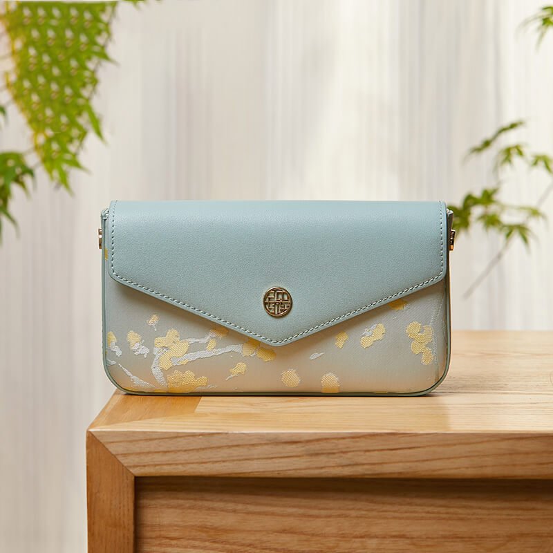 Letter of Light Leather and Silk Crossbody Bag – Babylon Leather - Babylon LeatherBabylon LeatherTX164-Green 2