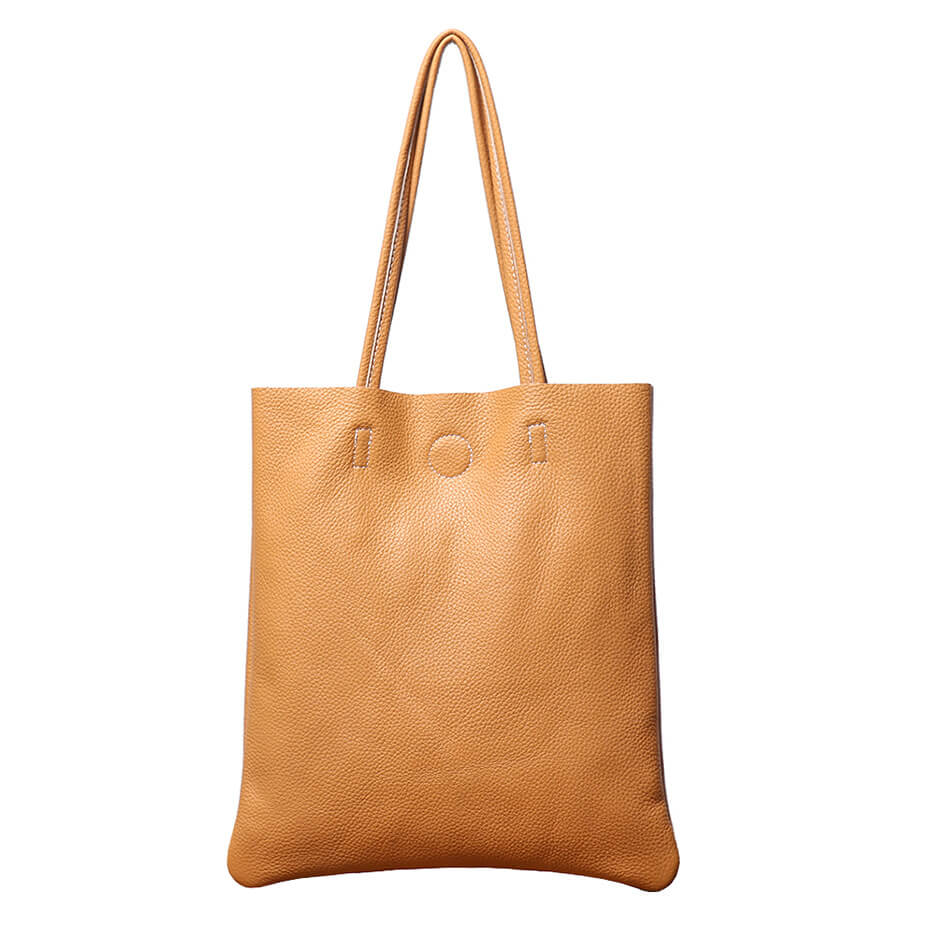 Lightweight Everyday Minimalist Top - Grain Leather Tote Bag – Babylon Leather - Babylon LeatherBabylon LeatherLJ146-White