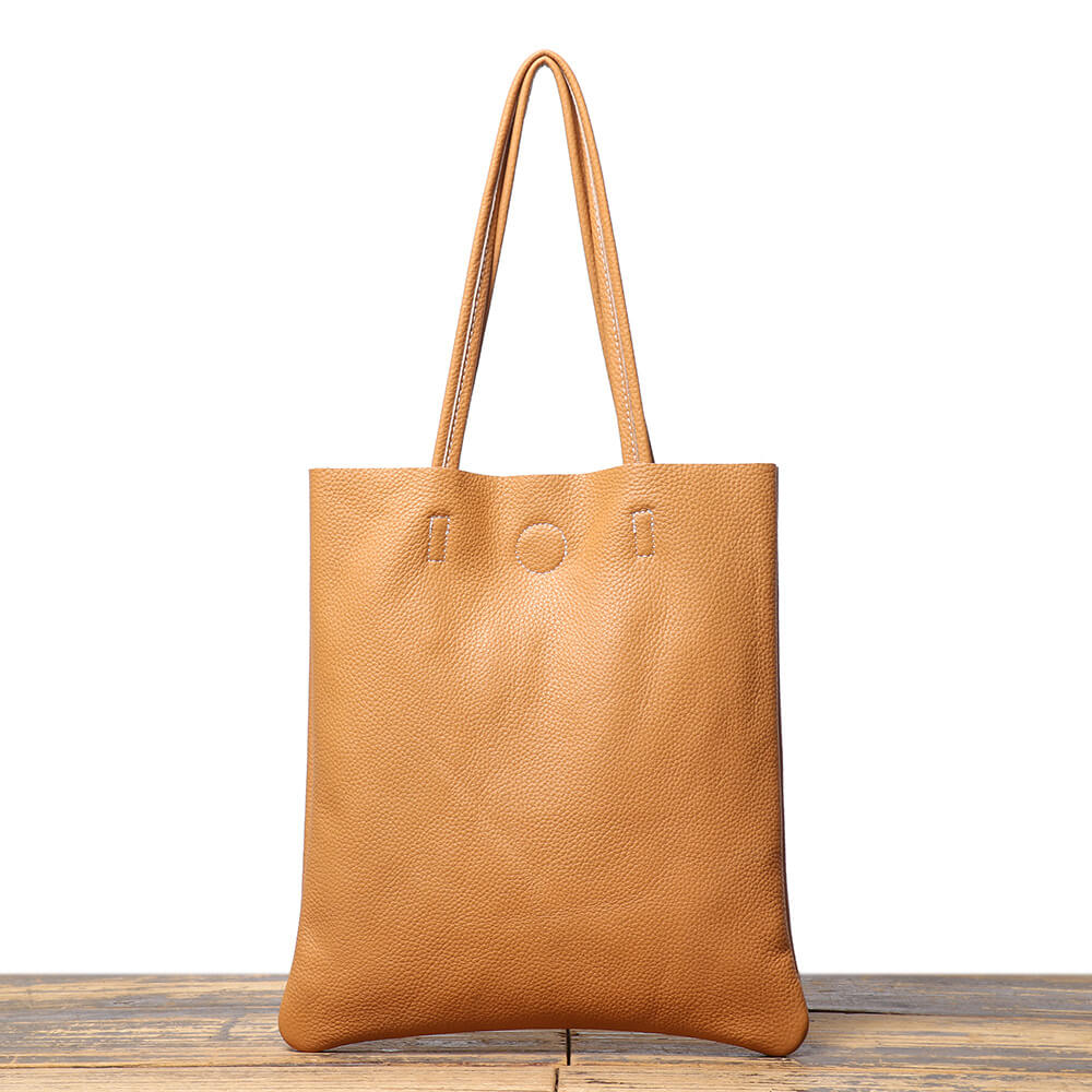 Lightweight Everyday Minimalist Top - Grain Leather Tote Bag – Babylon Leather - Babylon LeatherBabylon LeatherLJ146-White