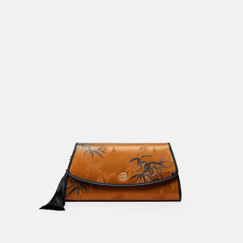Lightweight Luxury Silk Clutch Bag – Babylon Leather - Babylon LeatherBabylon LeatherTX036-Brown