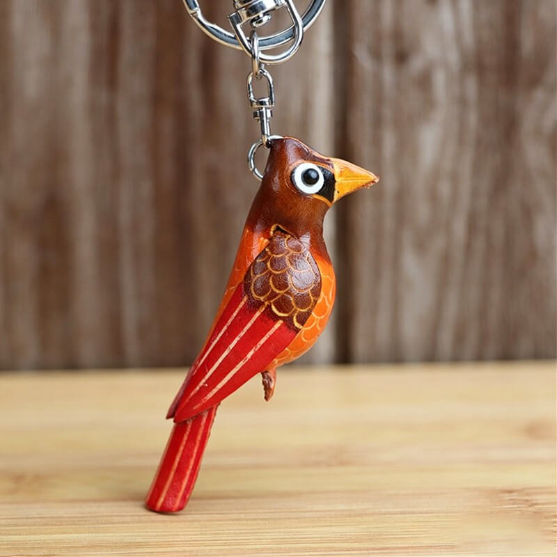 Little Bird Leather Bag Charm – Babylon Leather - Babylon LeatherBabylon LeatherLLZ20-Reddish-Brown