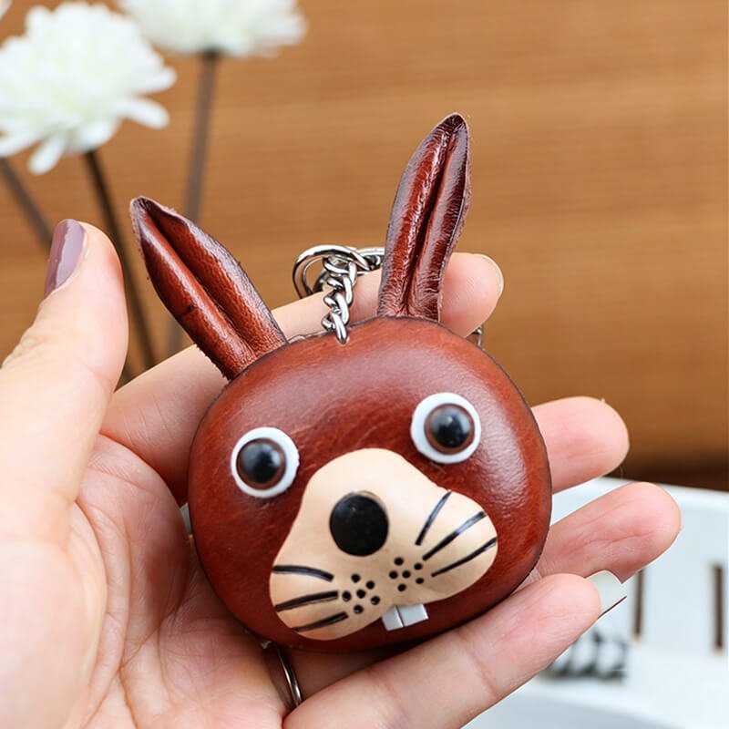 Little Bunny Leather Bag Charm – Babylon Leather - Babylon LeatherBabylon LeatherLLZ53-Brown