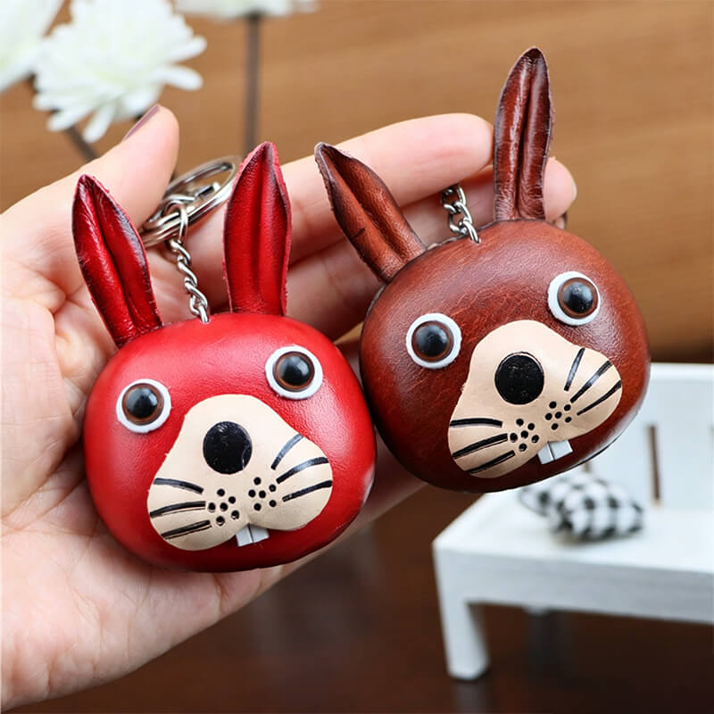 Little Bunny Leather Bag Charm – Babylon Leather - Babylon LeatherBabylon LeatherLLZ53-Red