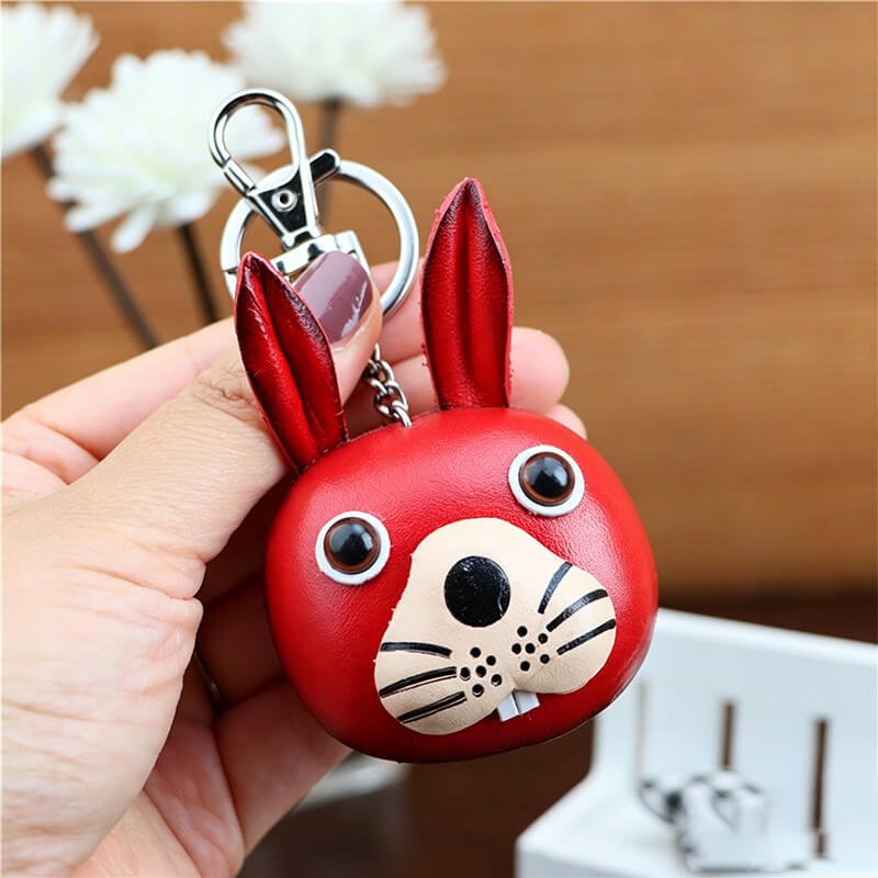 Little Bunny Leather Bag Charm – Babylon Leather - Babylon LeatherBabylon LeatherLLZ53-Red