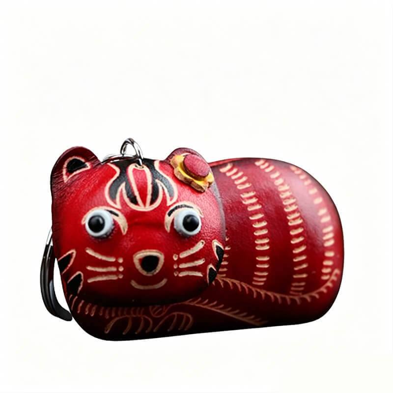 Little Cat Leather Bag Charm – Babylon Leather - Babylon LeatherBabylon LeatherLLZ36-Red
