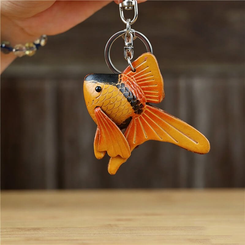 Little Goldfish Leather Bag Charm – Babylon Leather - Babylon LeatherBabylon LeatherLLZ110-1-Yellow