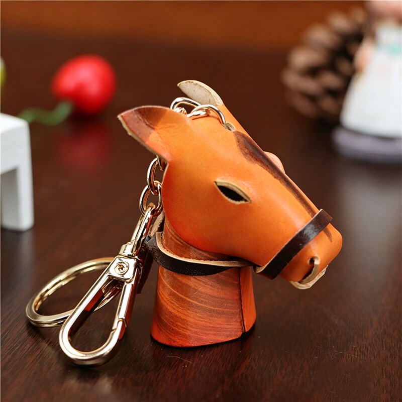 Little Horse Leather Bag Charm – Babylon Leather - Babylon LeatherBabylon LeatherLLZ131-Orange-Metal Hardware