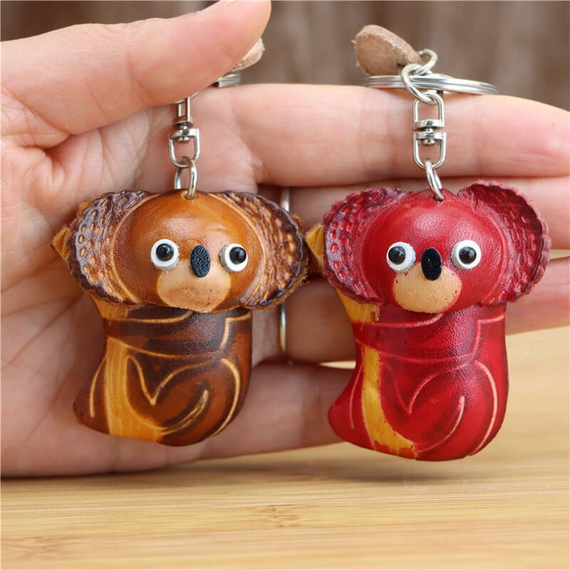 Little Koala Leather Bag Charm – Babylon Leather - Babylon LeatherBabylon LeatherLLZ113-Brown