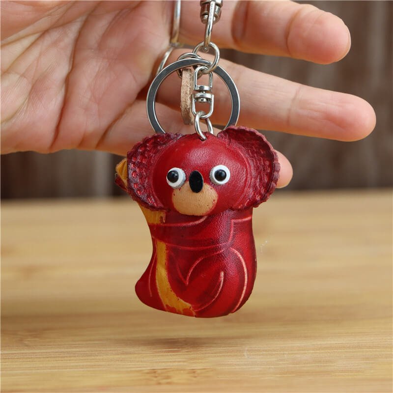 Little Koala Leather Bag Charm – Babylon Leather - Babylon LeatherBabylon LeatherLLZ113-Red