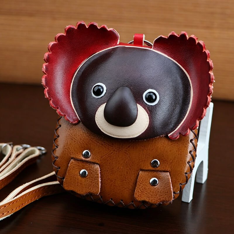Little Koala - Shaped Leather Coin Purse – Babylon Leather - Babylon LeatherBabylon LeatherLLZ78-Grey