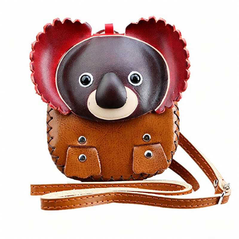 Little Koala - Shaped Leather Coin Purse – Babylon Leather - Babylon LeatherBabylon LeatherLLZ78-Grey