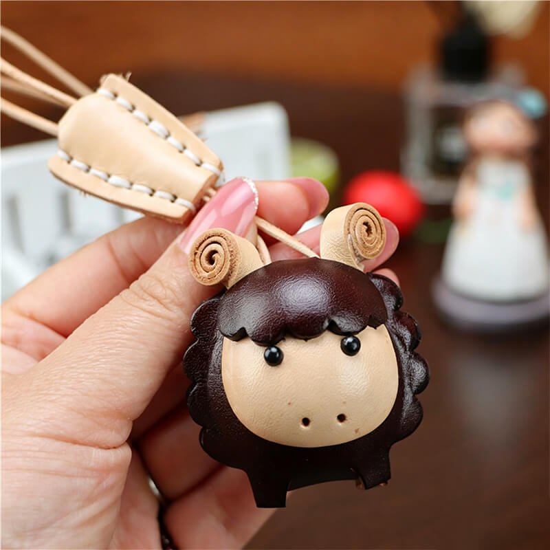 Little Lamb Leather Bag Charm – Babylon Leather - Babylon LeatherBabylon LeatherLLZ06-Leather Rope Style-Original