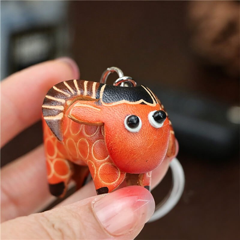 Little Lamb Leather Car Key Bag Charm – Babylon Leather - Babylon LeatherBabylon LeatherLLZ104-Brown