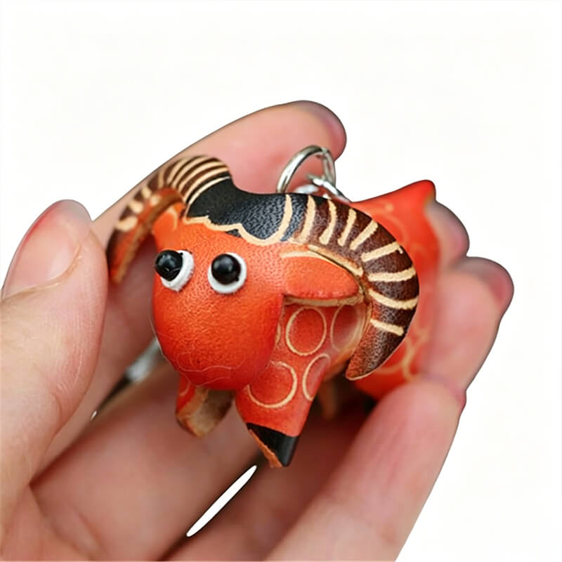 Little Lamb Leather Car Key Bag Charm – Babylon Leather - Babylon LeatherBabylon LeatherLLZ104-Brown