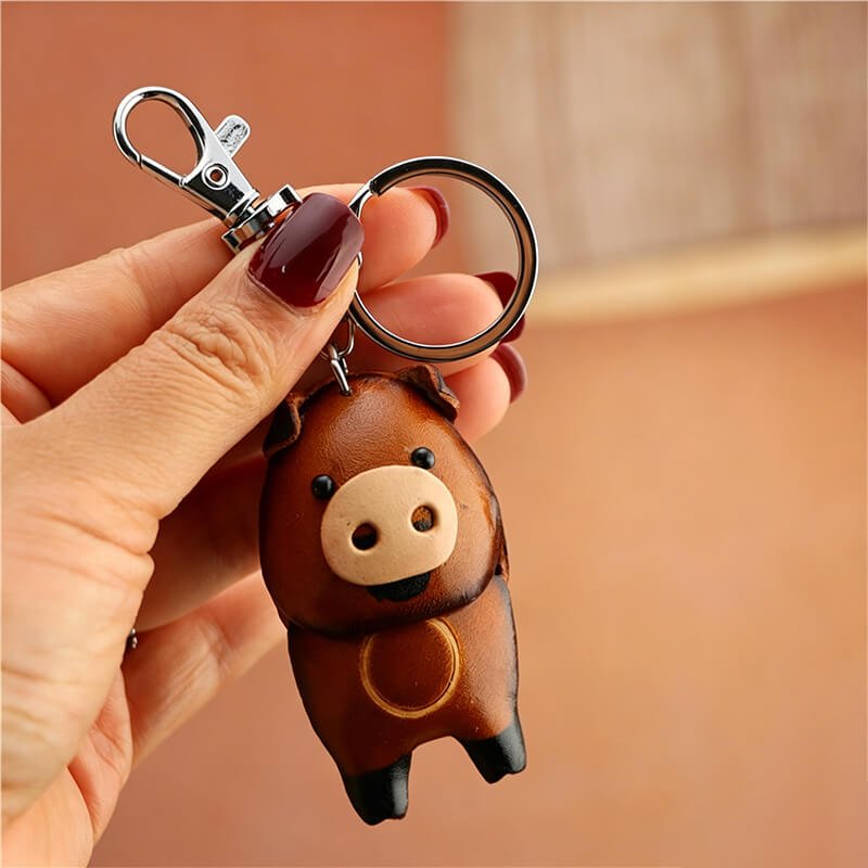 Little Pig Leather Bag Charm – Babylon Leather - Babylon LeatherBabylon LeatherLLZ94-Brown