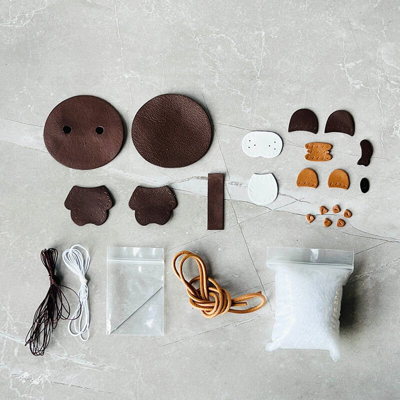 Little Tiger - Shaped Charm DIY Kit – Babylon Leather - Babylon LeatherBabylon LeatherSG18-Coffee