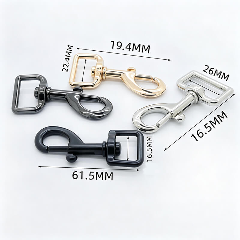 Lobster Clasp with Rectangular Eye - Babylon Leather - Babylon LeatherBabylon LeatherJY06-Gold-16.5mm