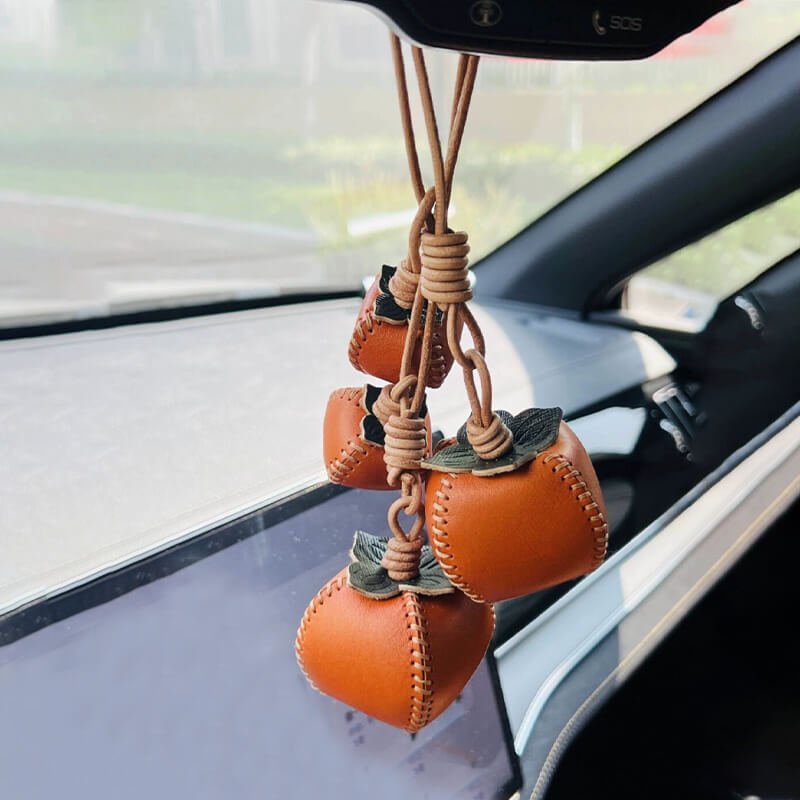 Lucky Persimmon Leather Charm DIY Kit – Babylon Leather - Babylon LeatherBabylon LeatherSG05-With Lanyard-1 Large & 1 Small
