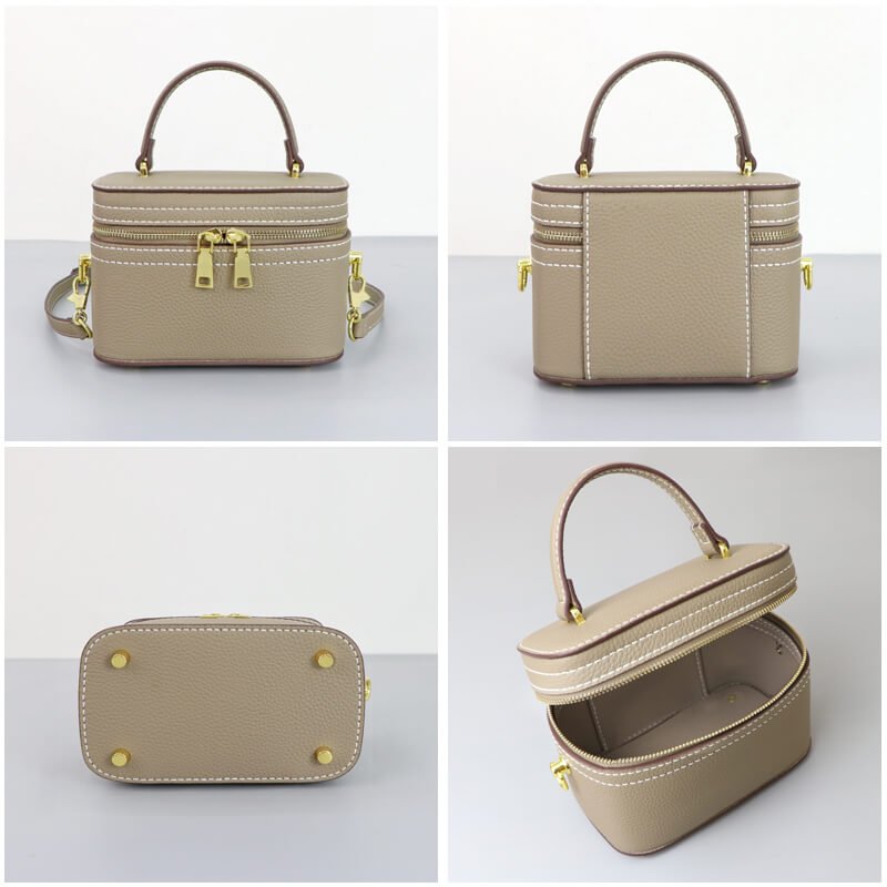Lunch Handbag DIY Leather Kit – Babylon Leather - Babylon LeatherBabylon LeatherSY103 - Khaki - White